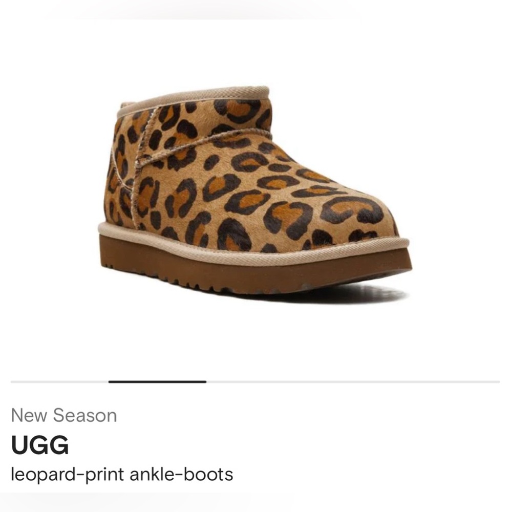 SOLD*** Ultra mini UGG ankle boots in Leopard print